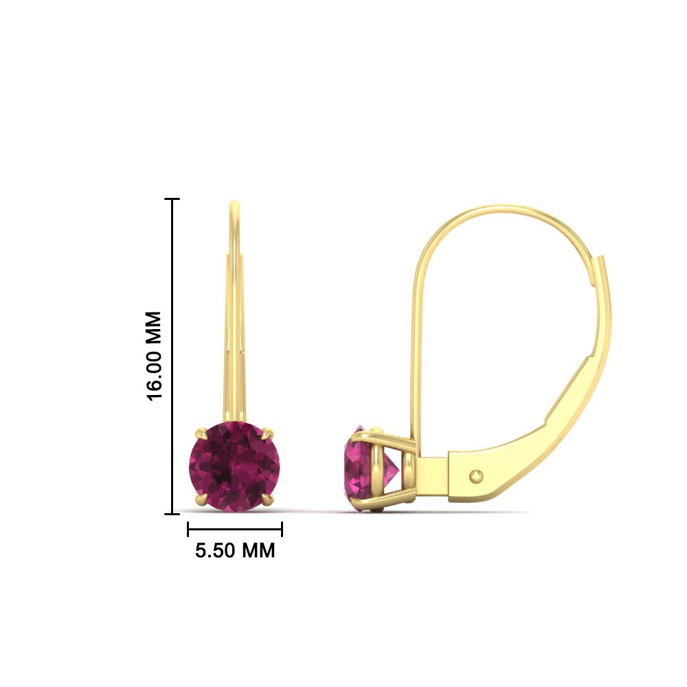 1 Carat Round Diamond Lever Back Earrings Fascinating Diamonds