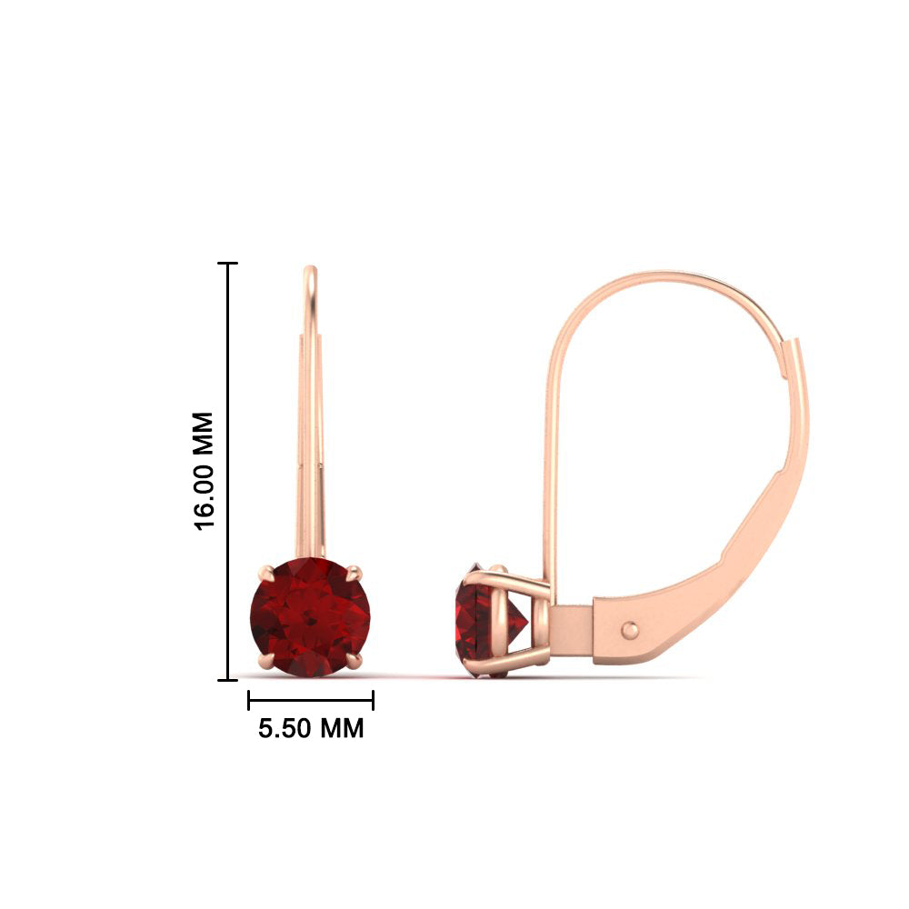 1 Carat Round Diamond Lever Back Earrings Fascinating Diamonds