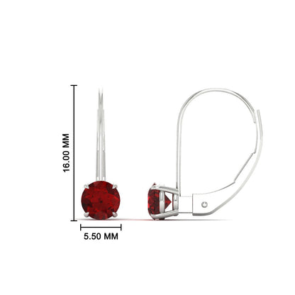 1 Carat Round Diamond Lever Back Earrings Fascinating Diamonds