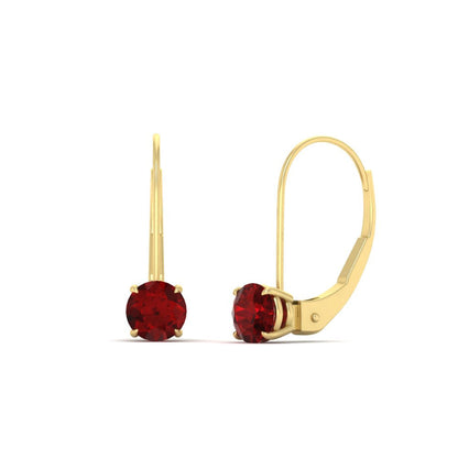 1 Carat Round Diamond Lever Back Earrings Fascinating Diamonds