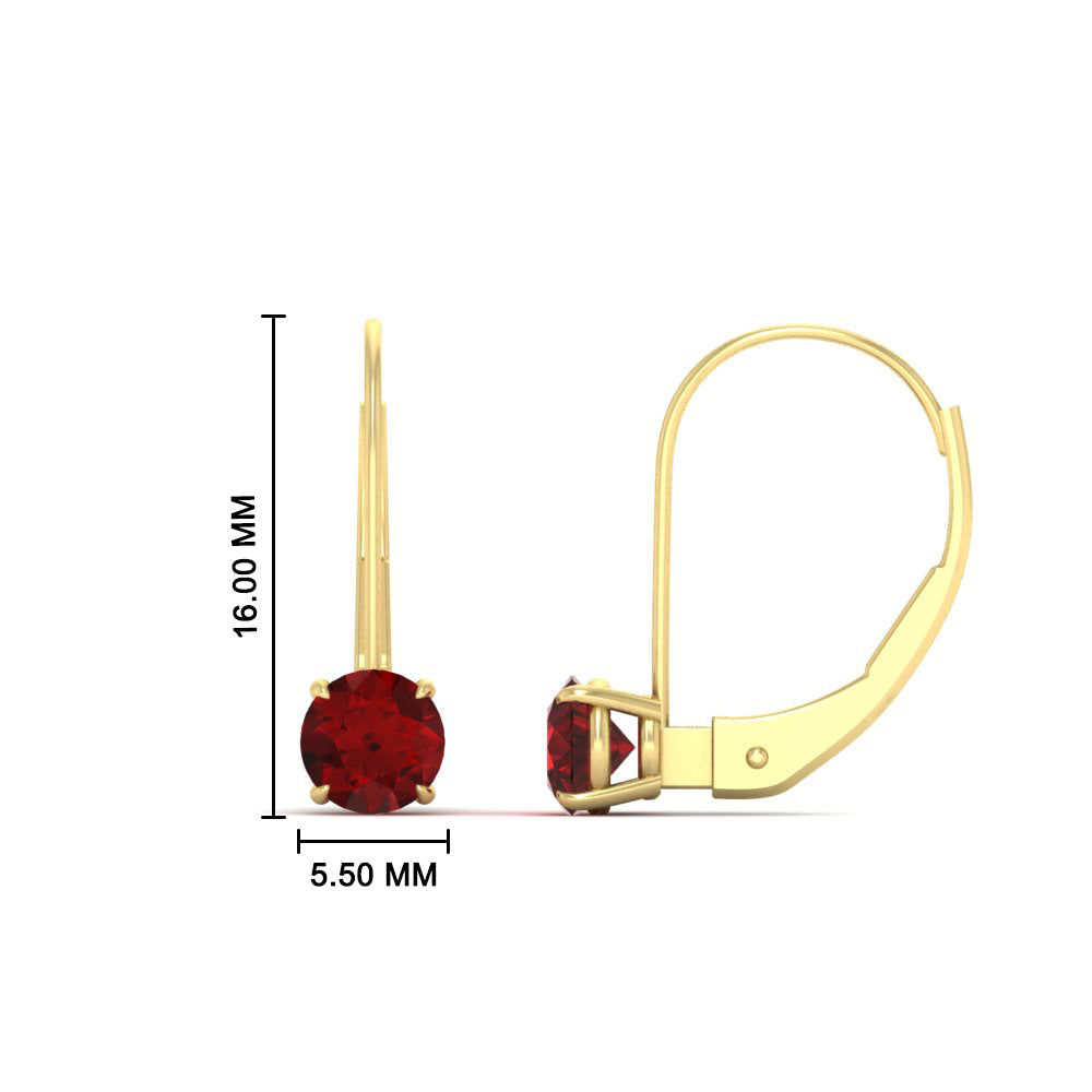 1 Carat Round Diamond Lever Back Earrings Fascinating Diamonds