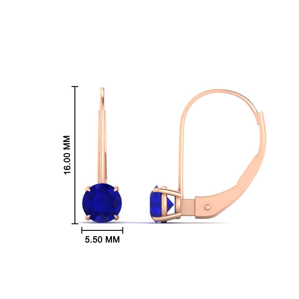 1 Carat Round Diamond Lever Back Earrings Fascinating Diamonds