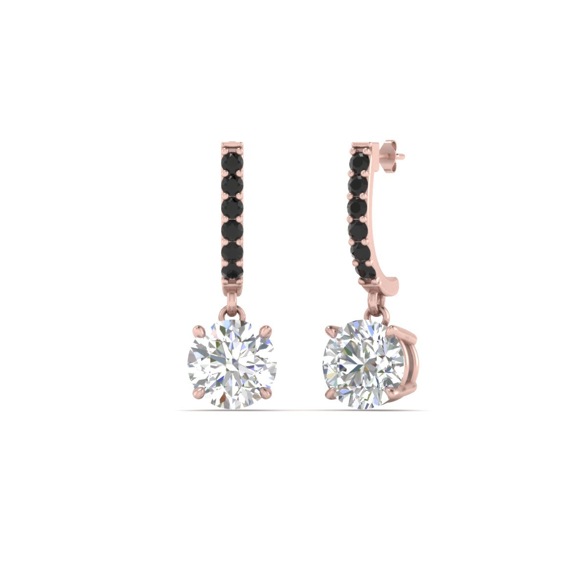 1 Carat Solitaire Diamond Drop Earrings Fascinating Diamonds