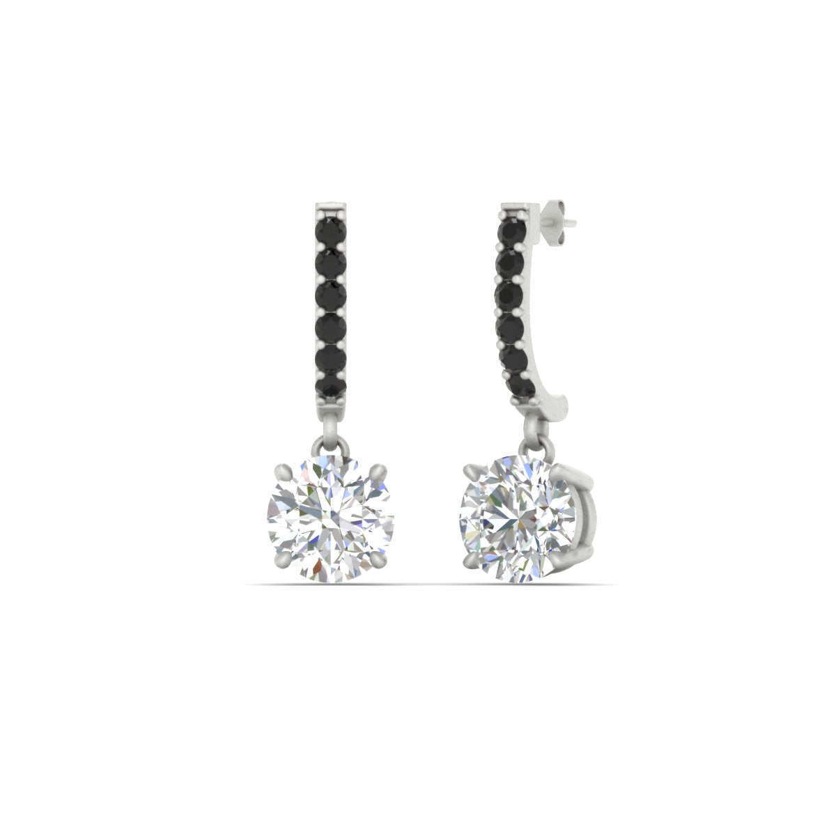 1 Carat Solitaire Diamond Drop Earrings Fascinating Diamonds