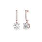 1 Carat Solitaire Diamond Drop Earrings Fascinating Diamonds