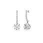 1 Carat Solitaire Diamond Drop Earrings Fascinating Diamonds