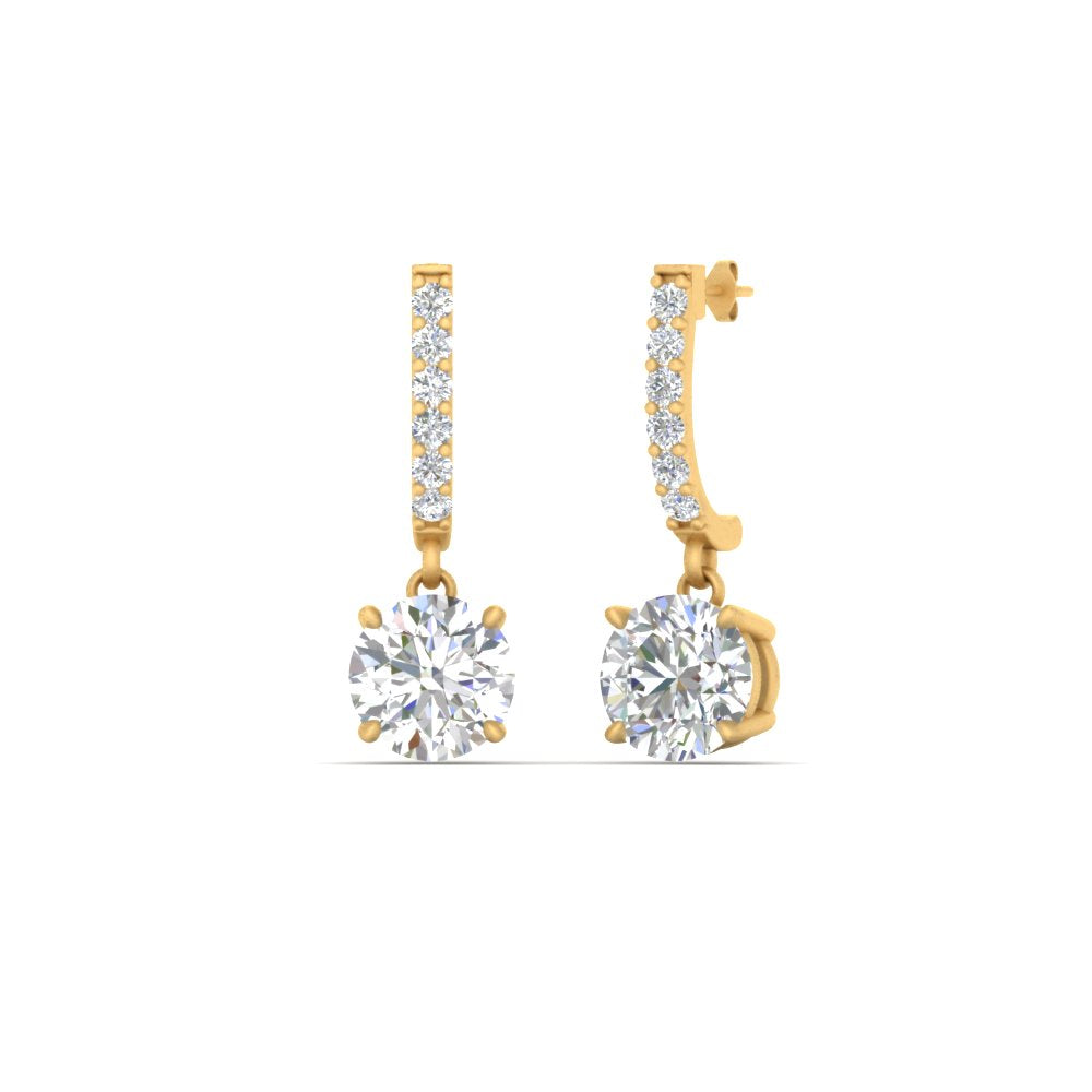 1 Carat Solitaire Diamond Drop Earrings Fascinating Diamonds