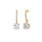 1 Carat Solitaire Diamond Drop Earrings Fascinating Diamonds
