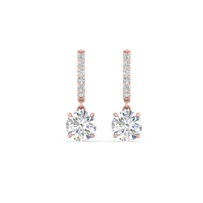 1 Carat Solitaire Diamond Drop Earrings Fascinating Diamonds