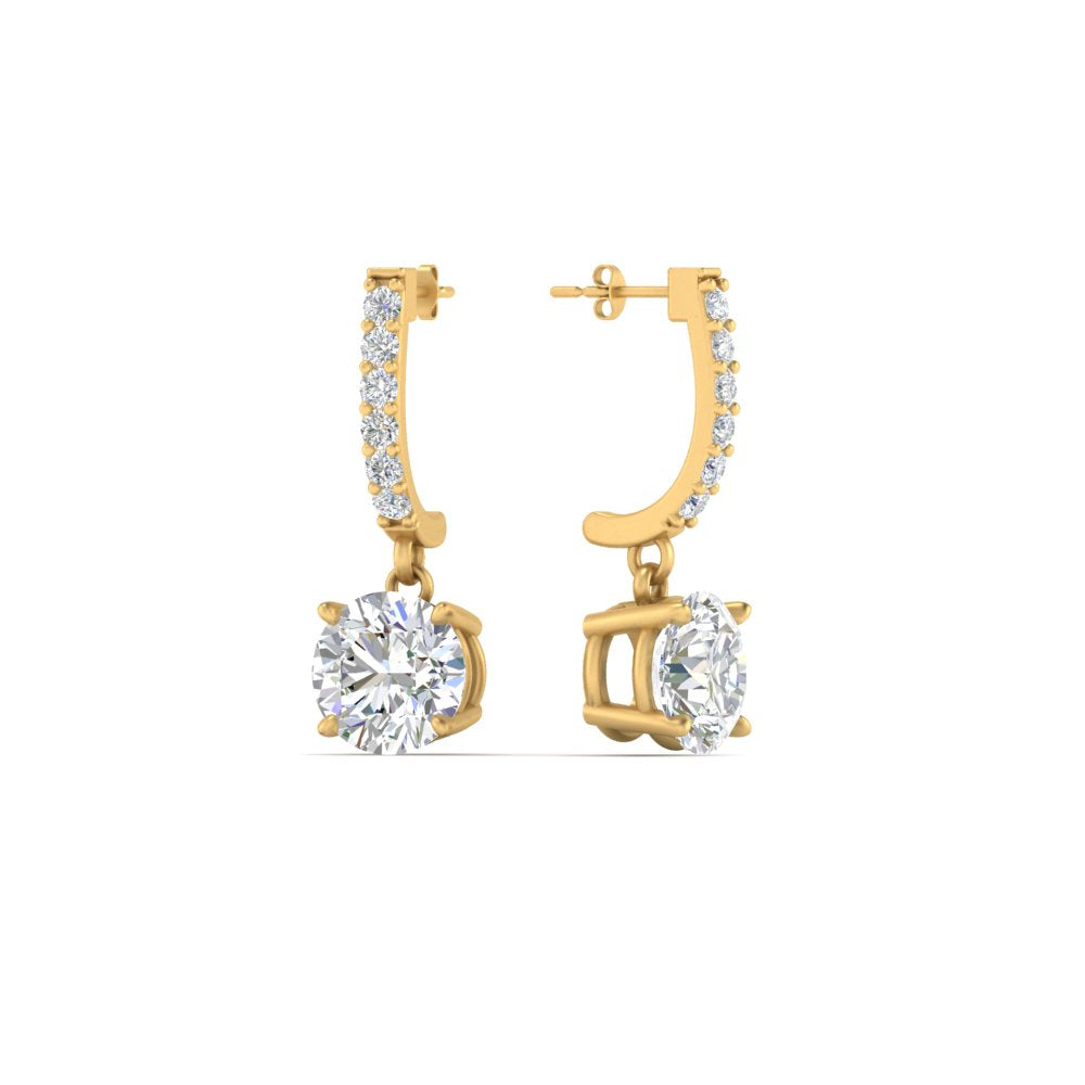 1 Carat Solitaire Diamond Drop Earrings Fascinating Diamonds