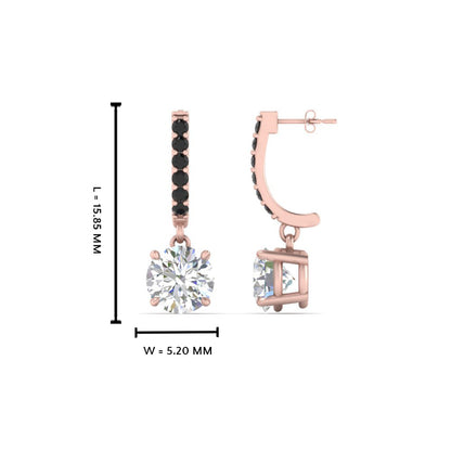 1 Carat Solitaire Diamond Drop Earrings Fascinating Diamonds