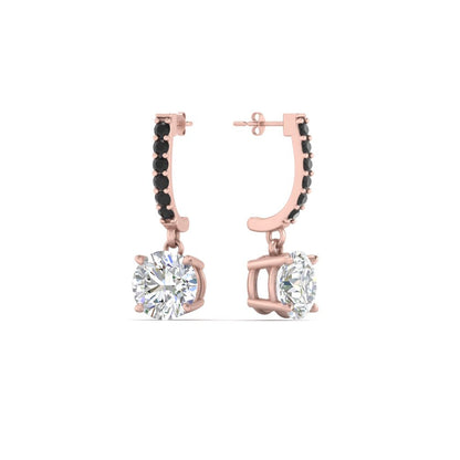 1 Carat Solitaire Diamond Drop Earrings Fascinating Diamonds