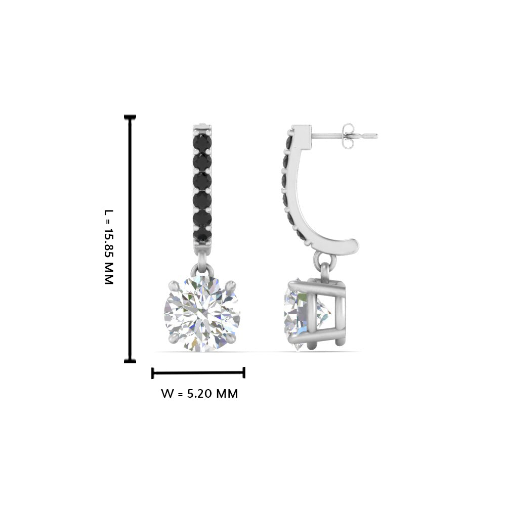 1 Carat Solitaire Diamond Drop Earrings Fascinating Diamonds