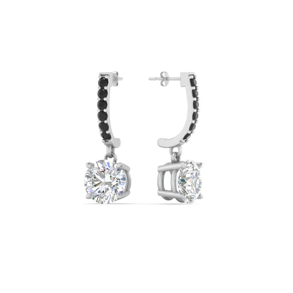 1 Carat Solitaire Diamond Drop Earrings Fascinating Diamonds