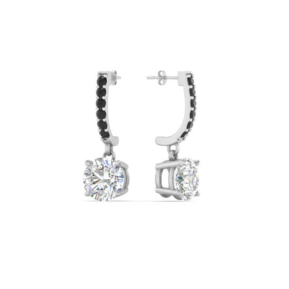 1 Carat Solitaire Diamond Drop Earrings Fascinating Diamonds