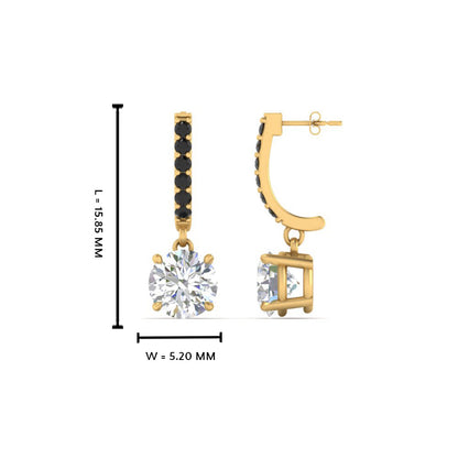 1 Carat Solitaire Diamond Drop Earrings Fascinating Diamonds