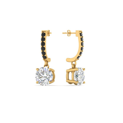 1 Carat Solitaire Diamond Drop Earrings Fascinating Diamonds