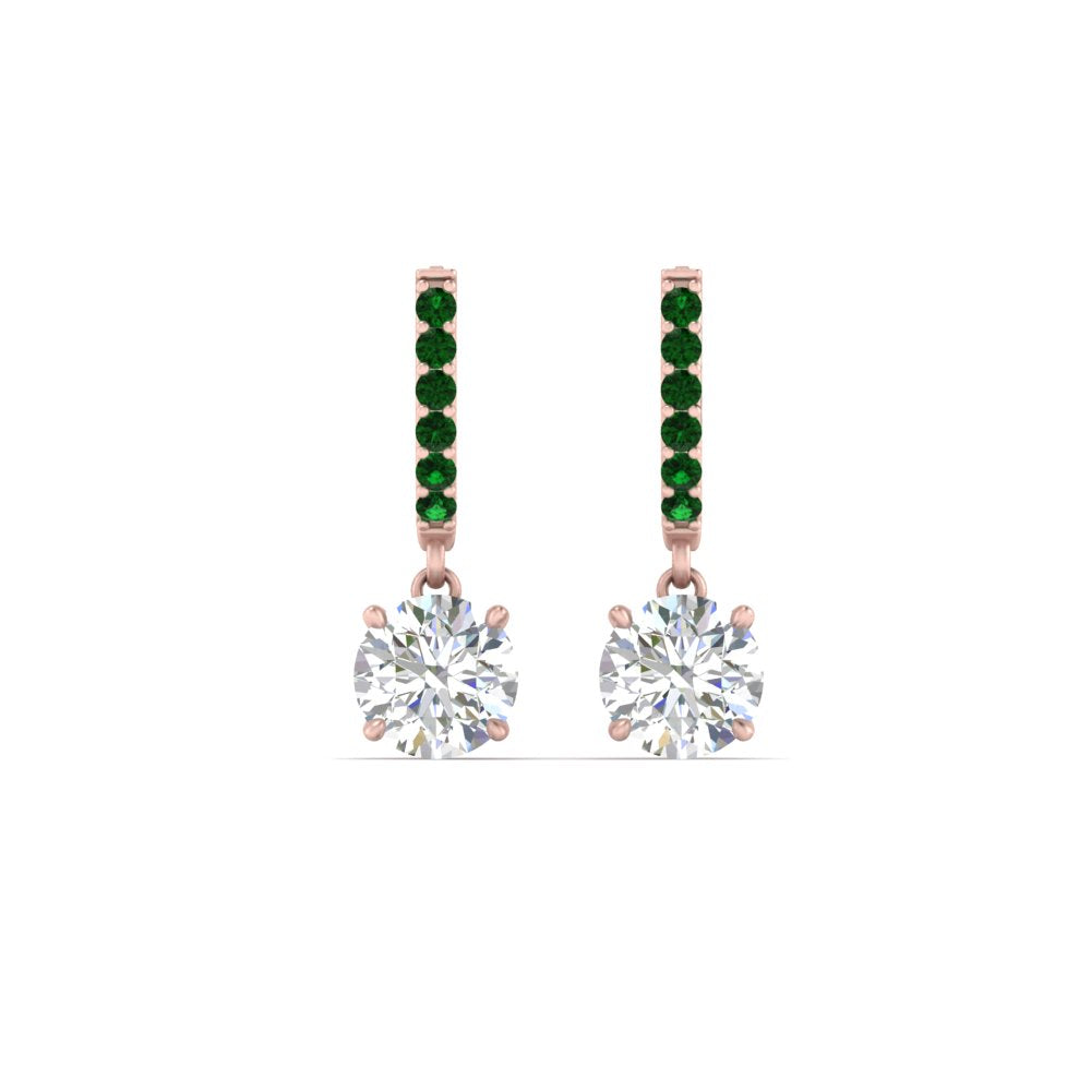 1 Carat Solitaire Diamond Drop Earrings Fascinating Diamonds