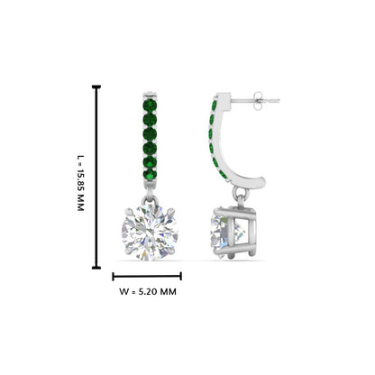 1 Carat Solitaire Diamond Drop Earrings Fascinating Diamonds