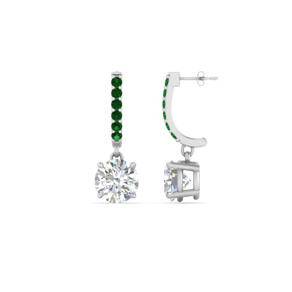 1 Carat Solitaire Diamond Drop Earrings Fascinating Diamonds