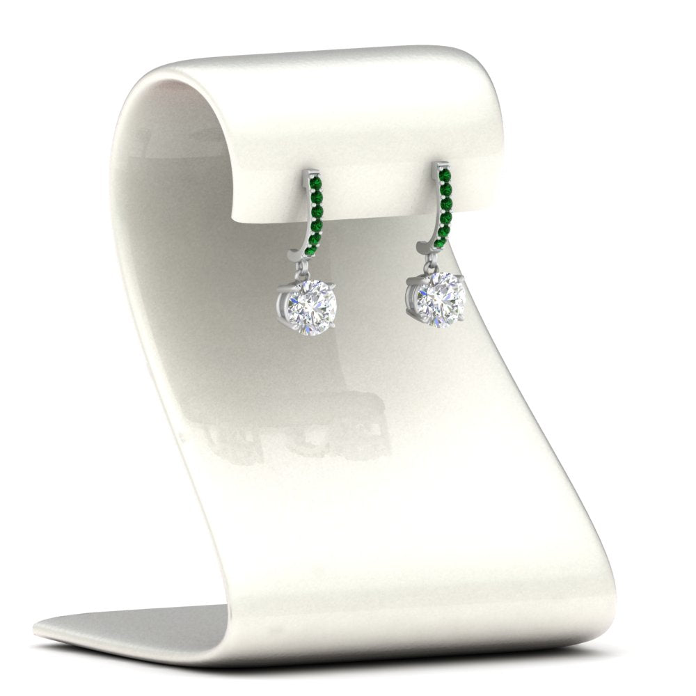 1 Carat Solitaire Diamond Drop Earrings Fascinating Diamonds