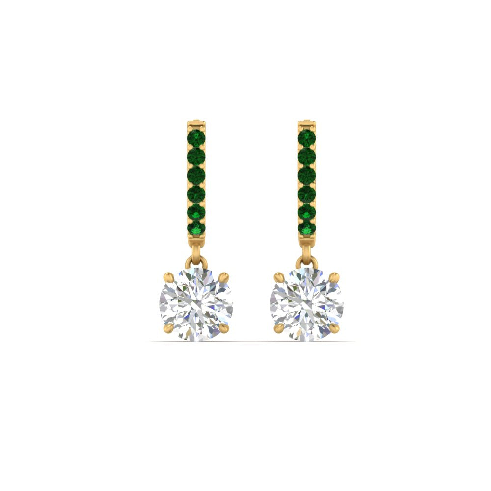 1 Carat Solitaire Diamond Drop Earrings Fascinating Diamonds