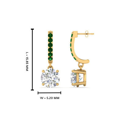 1 Carat Solitaire Diamond Drop Earrings Fascinating Diamonds