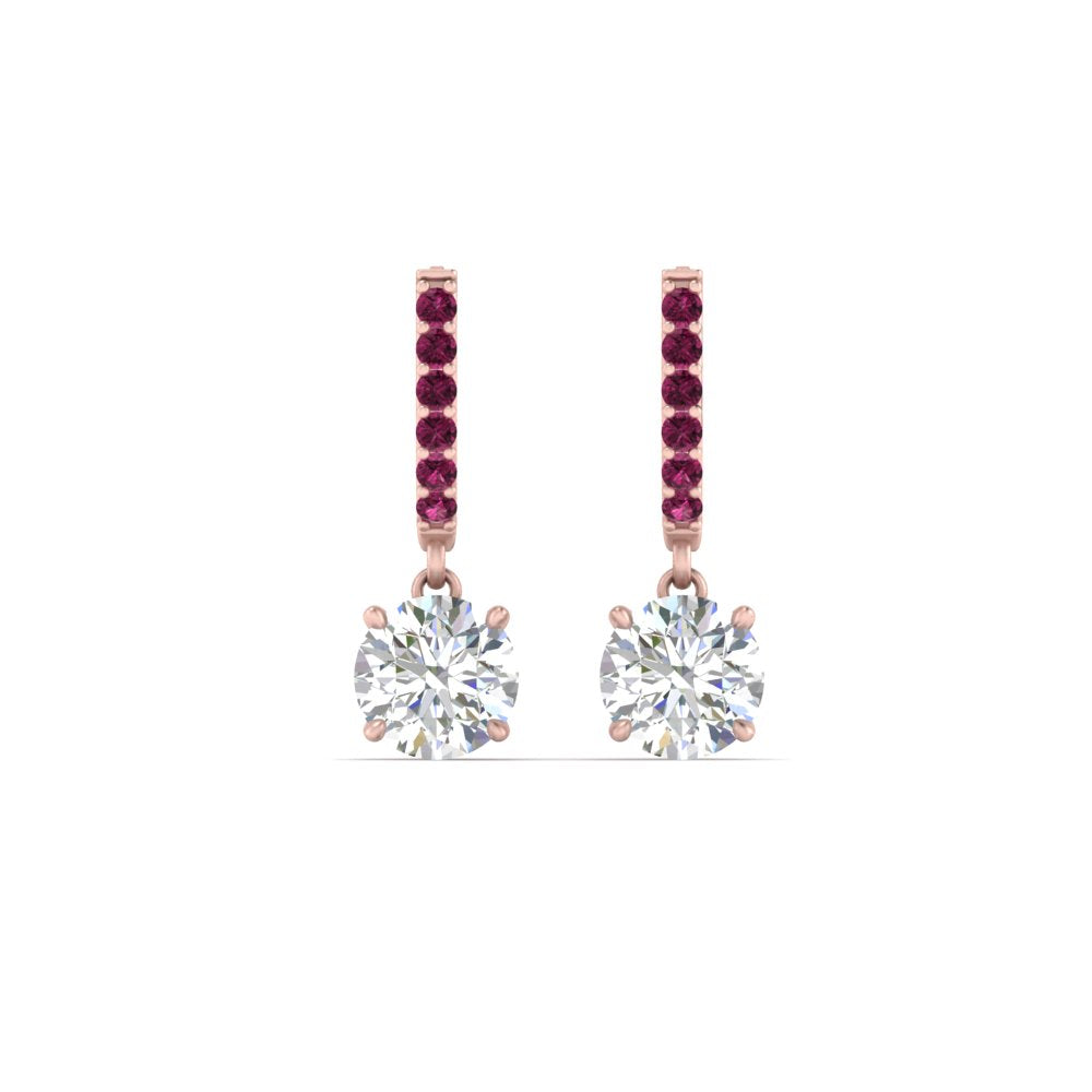 1 Carat Solitaire Diamond Drop Earrings Fascinating Diamonds