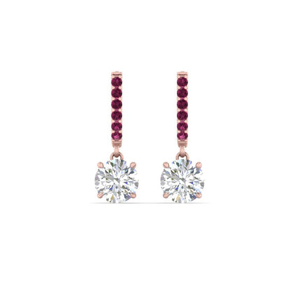 1 Carat Solitaire Diamond Drop Earrings Fascinating Diamonds