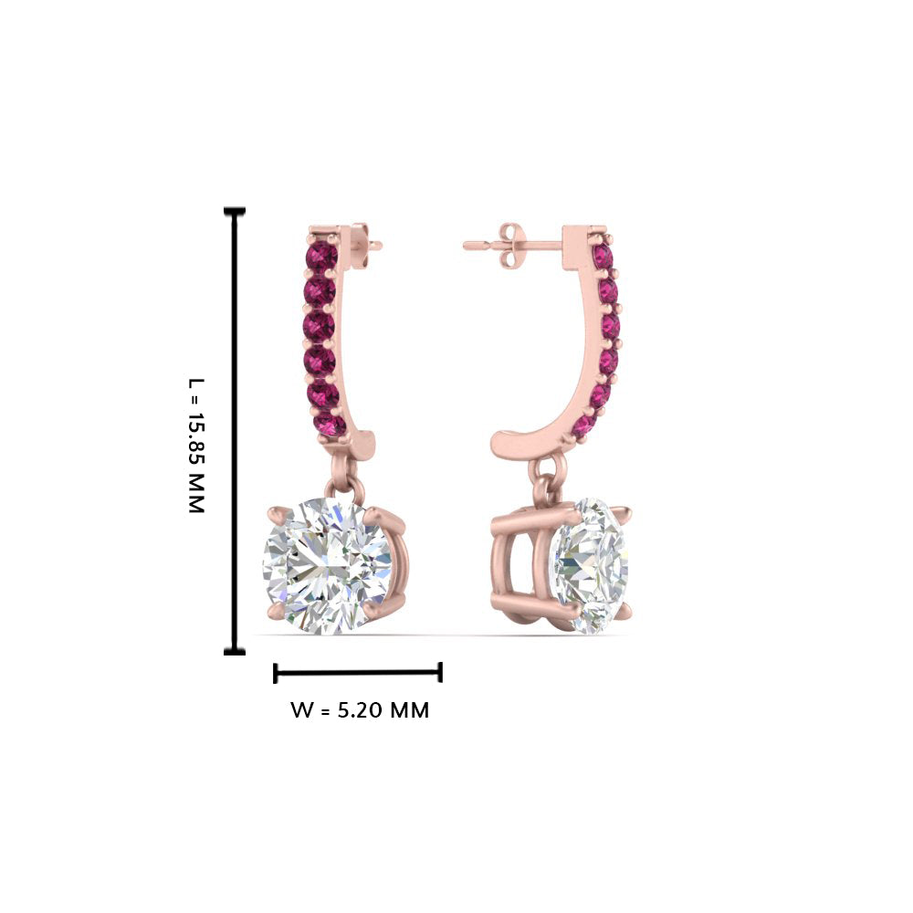 1 Carat Solitaire Diamond Drop Earrings Fascinating Diamonds