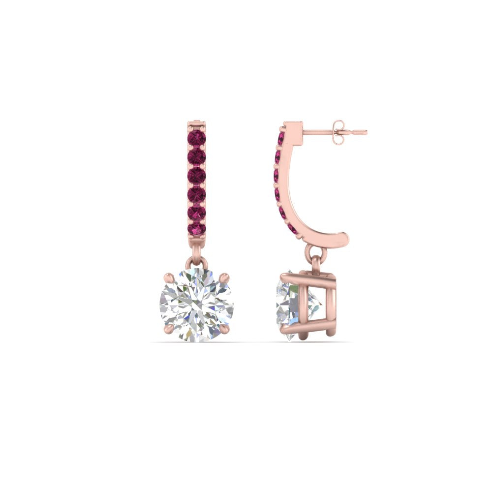 1 Carat Solitaire Diamond Drop Earrings Fascinating Diamonds