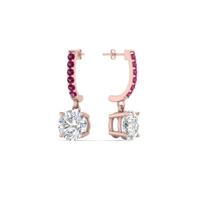 1 Carat Solitaire Diamond Drop Earrings Fascinating Diamonds
