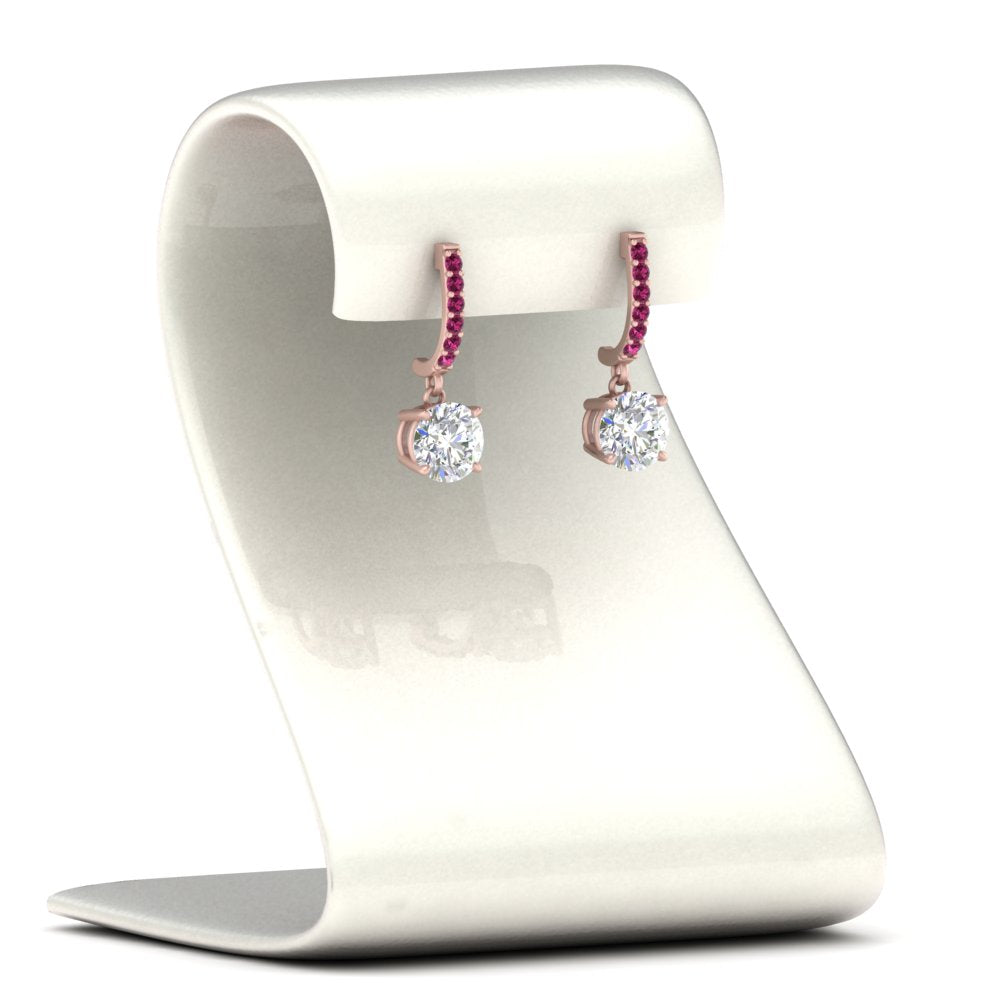 1 Carat Solitaire Diamond Drop Earrings Fascinating Diamonds