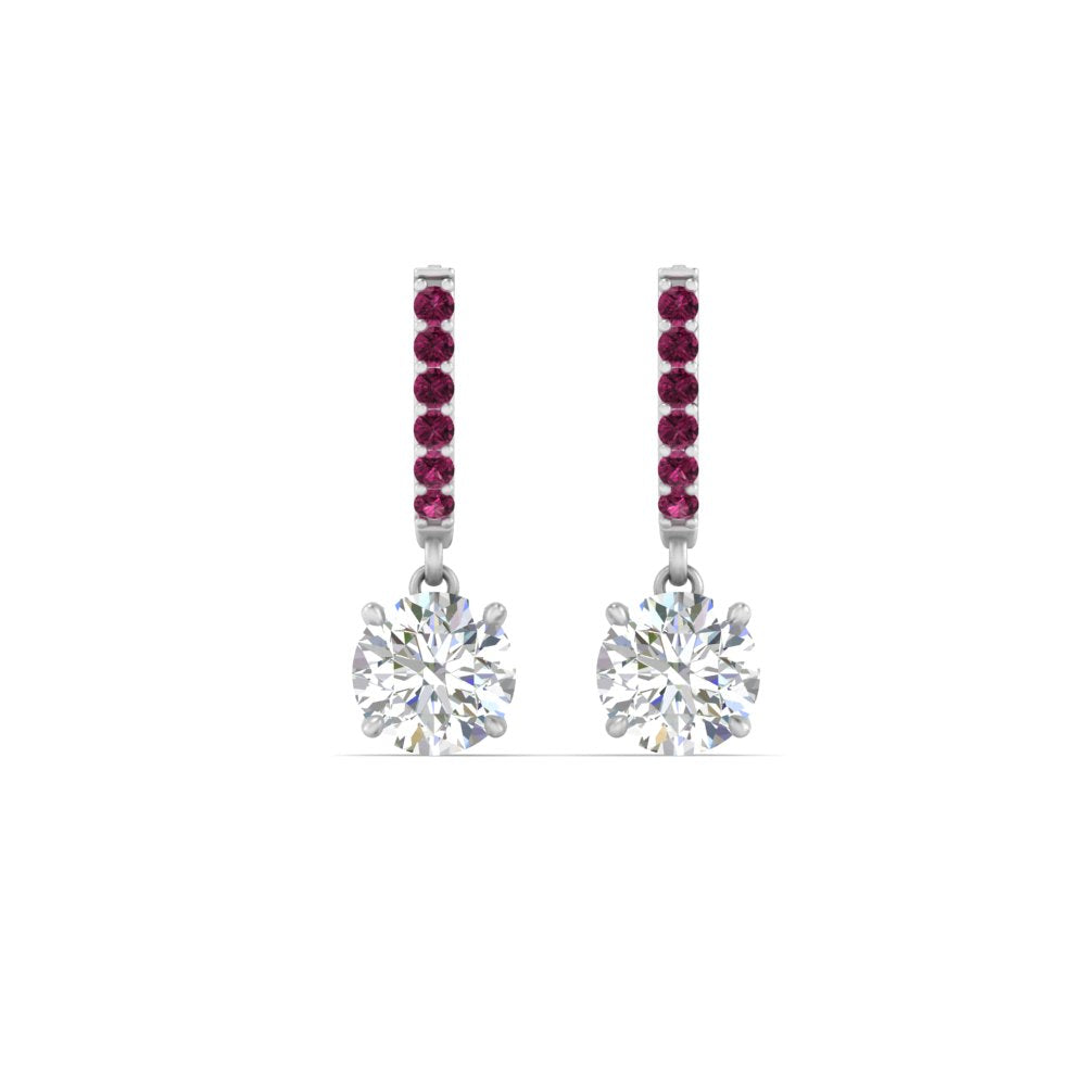 1 Carat Solitaire Diamond Drop Earrings Fascinating Diamonds