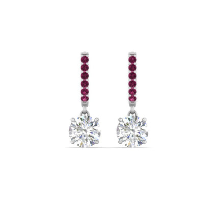 1 Carat Solitaire Diamond Drop Earrings Fascinating Diamonds