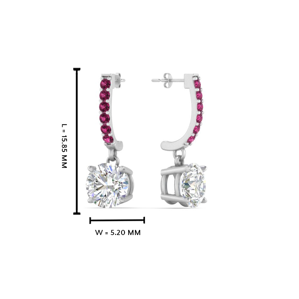 1 Carat Solitaire Diamond Drop Earrings Fascinating Diamonds