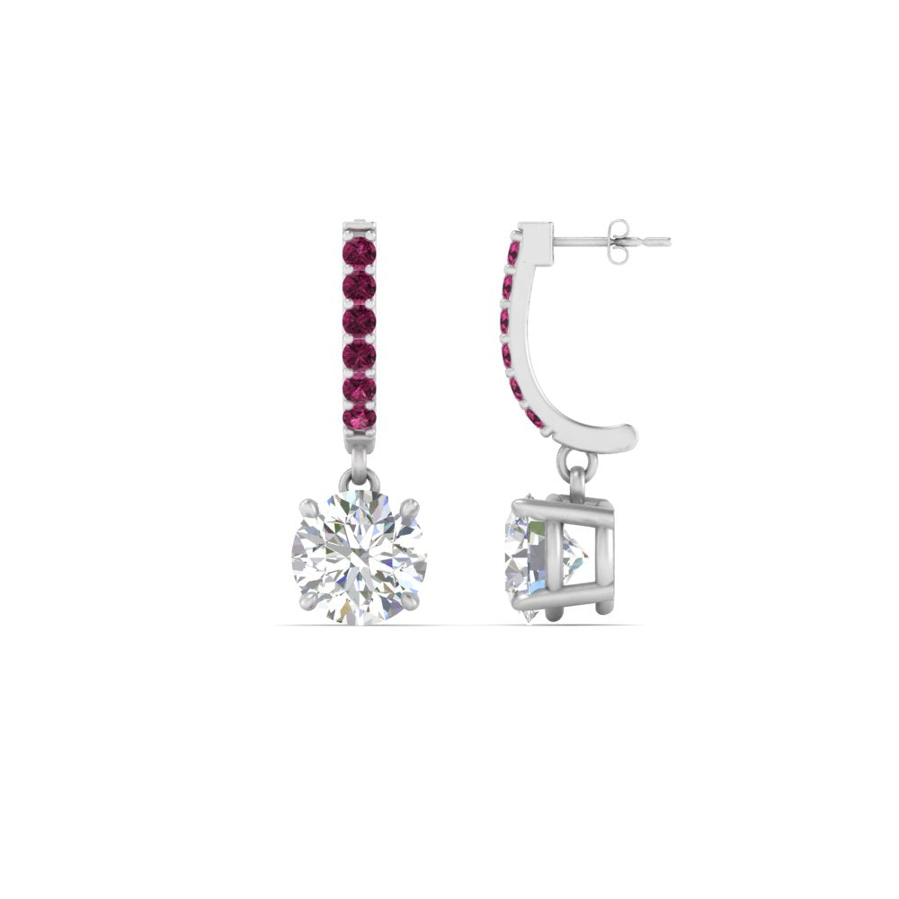1 Carat Solitaire Diamond Drop Earrings Fascinating Diamonds