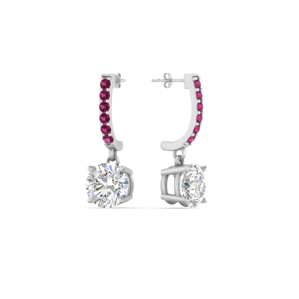 1 Carat Solitaire Diamond Drop Earrings Fascinating Diamonds