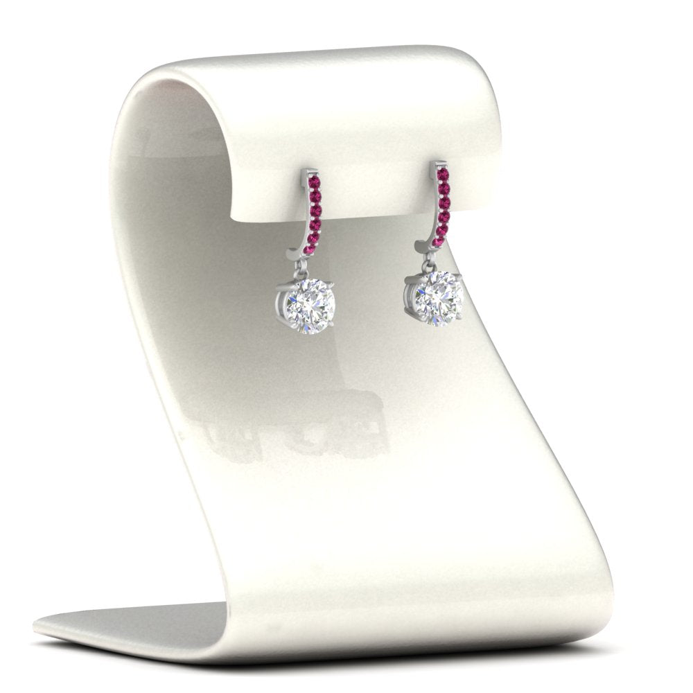 1 Carat Solitaire Diamond Drop Earrings Fascinating Diamonds