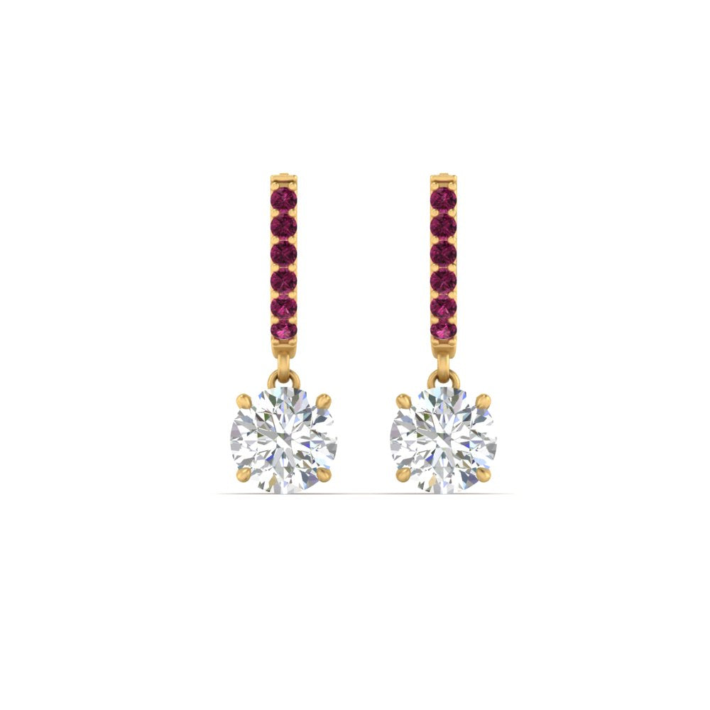 1 Carat Solitaire Diamond Drop Earrings Fascinating Diamonds