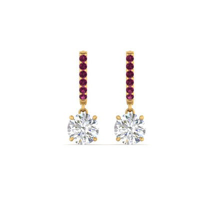 1 Carat Solitaire Diamond Drop Earrings Fascinating Diamonds