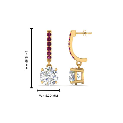 1 Carat Solitaire Diamond Drop Earrings Fascinating Diamonds