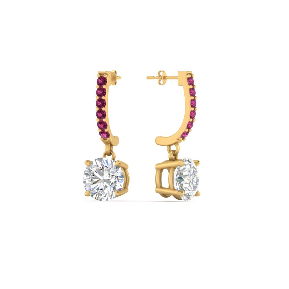 1 Carat Solitaire Diamond Drop Earrings Fascinating Diamonds