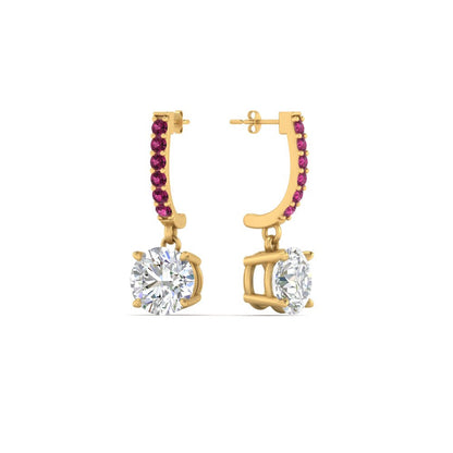 1 Carat Solitaire Diamond Drop Earrings Fascinating Diamonds