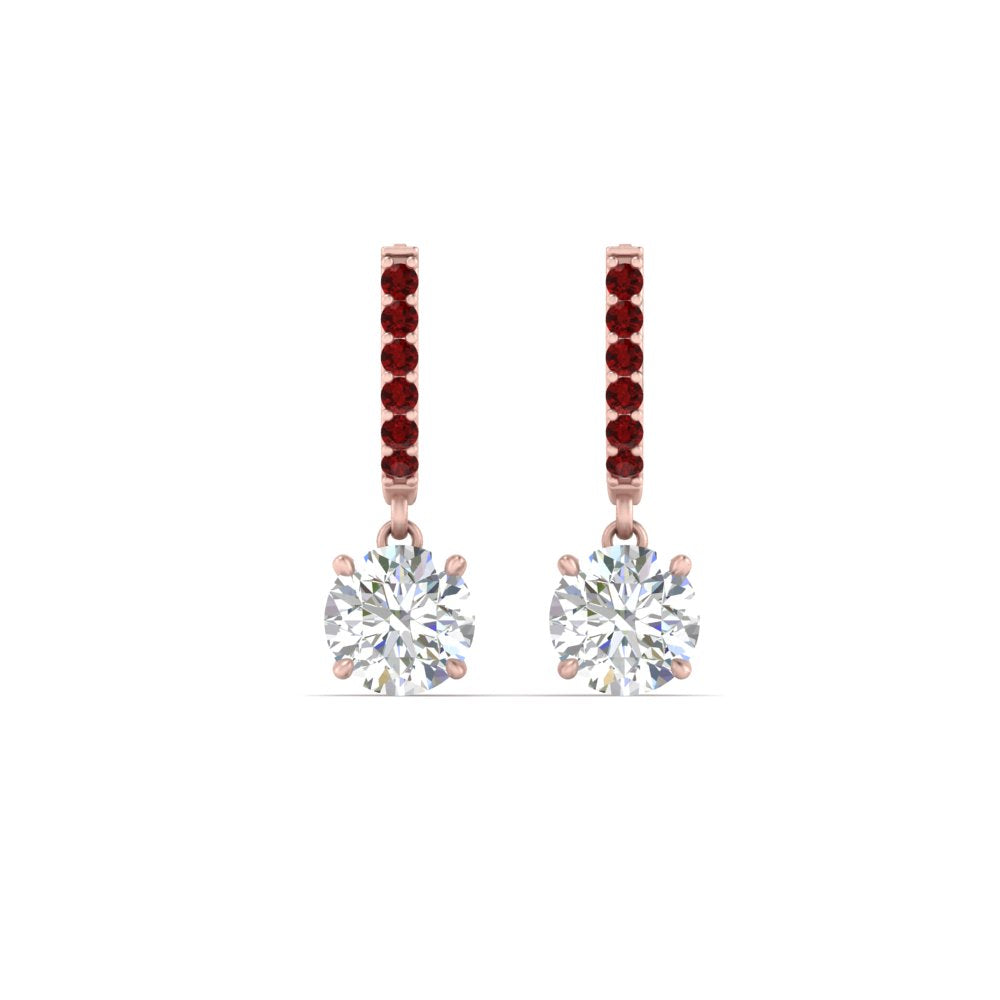 1 Carat Solitaire Diamond Drop Earrings Fascinating Diamonds
