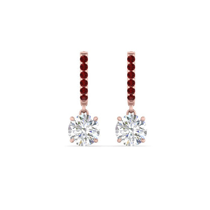 1 Carat Solitaire Diamond Drop Earrings Fascinating Diamonds