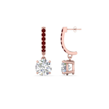 1 Carat Solitaire Diamond Drop Earrings Fascinating Diamonds