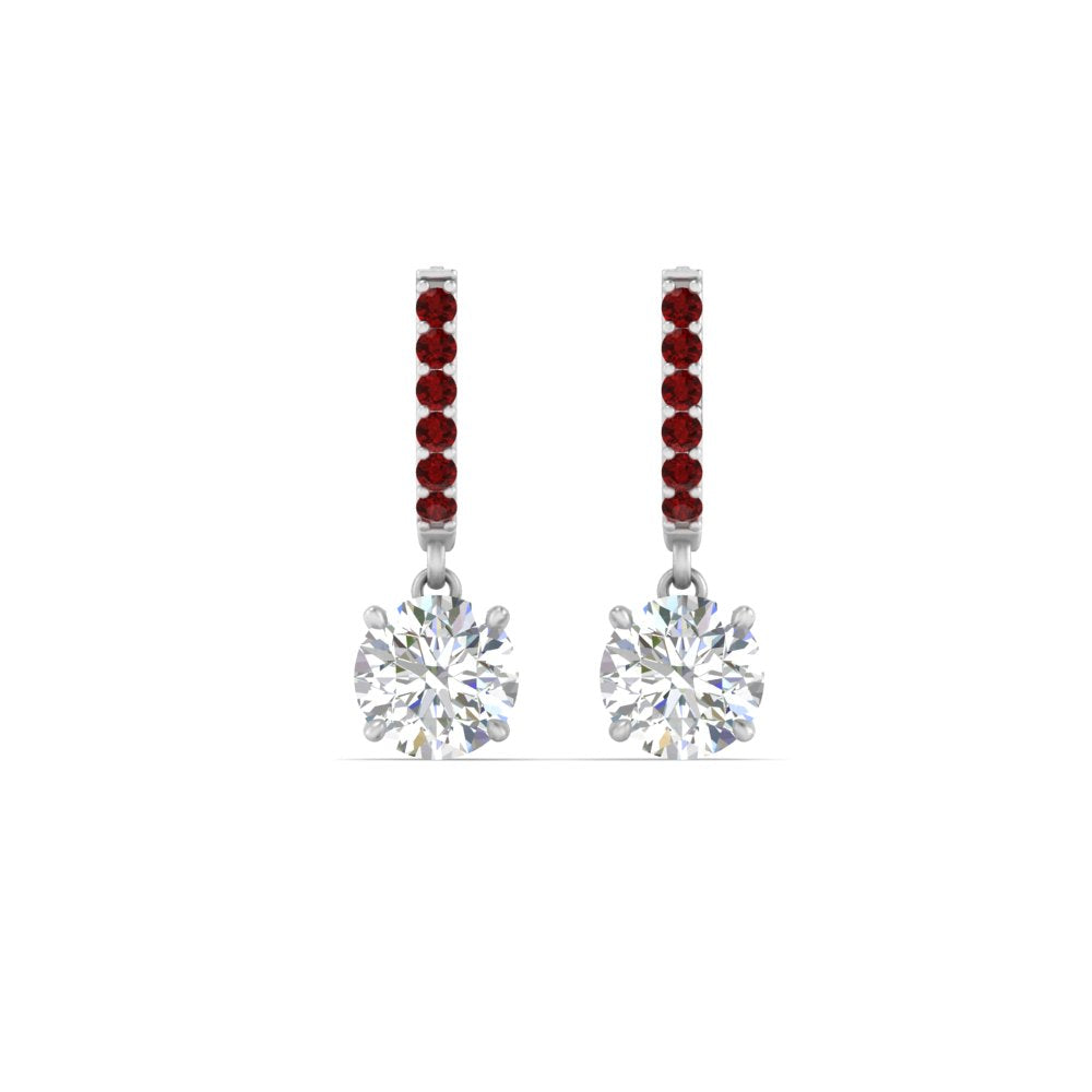 1 Carat Solitaire Diamond Drop Earrings Fascinating Diamonds