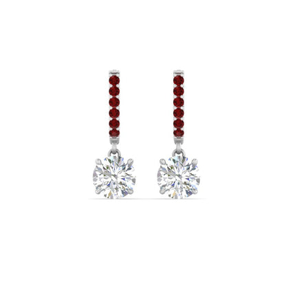 1 Carat Solitaire Diamond Drop Earrings Fascinating Diamonds