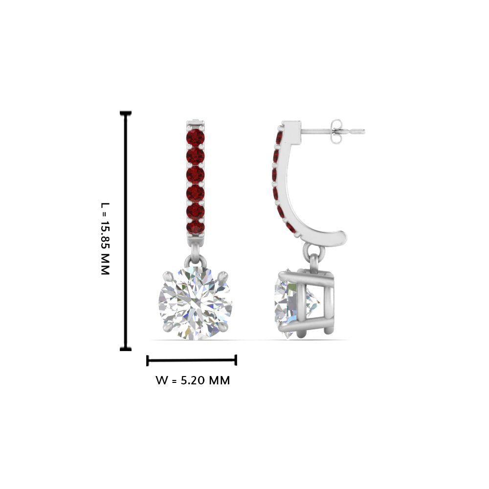 1 Carat Solitaire Diamond Drop Earrings Fascinating Diamonds